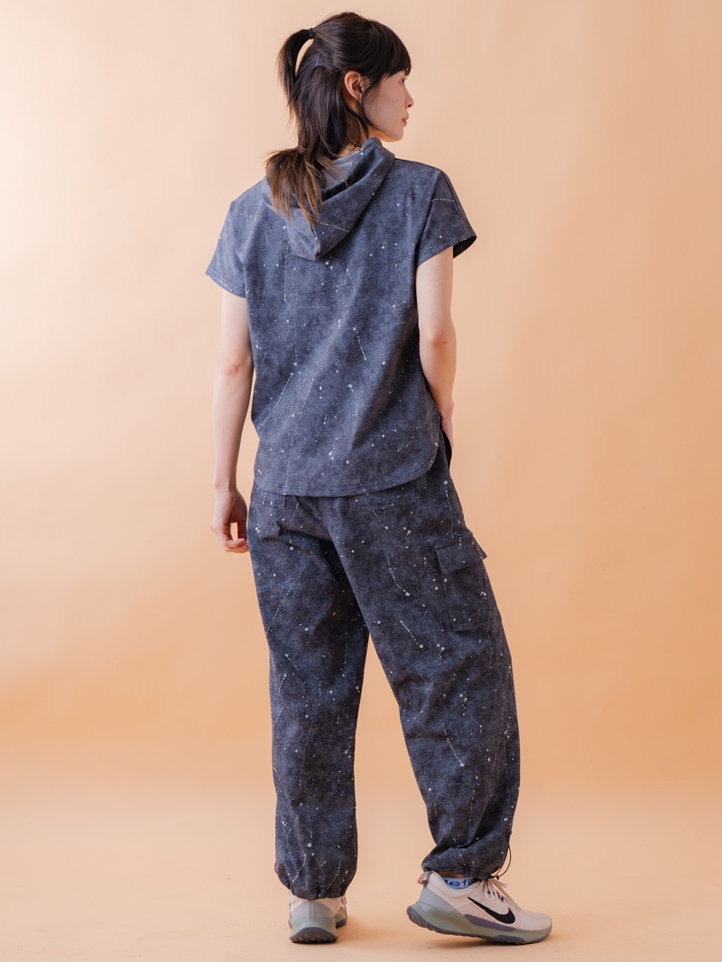 ダメージフード Tシャツ ブラック 1534-1461