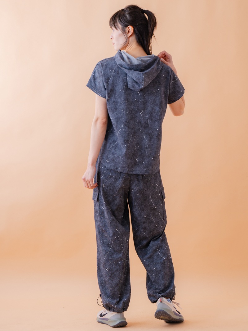 ダメージフード Tシャツ ブラック 1534-1461