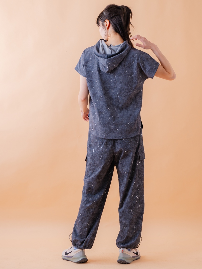 ダメージフード Tシャツ ブラック 1534-1461