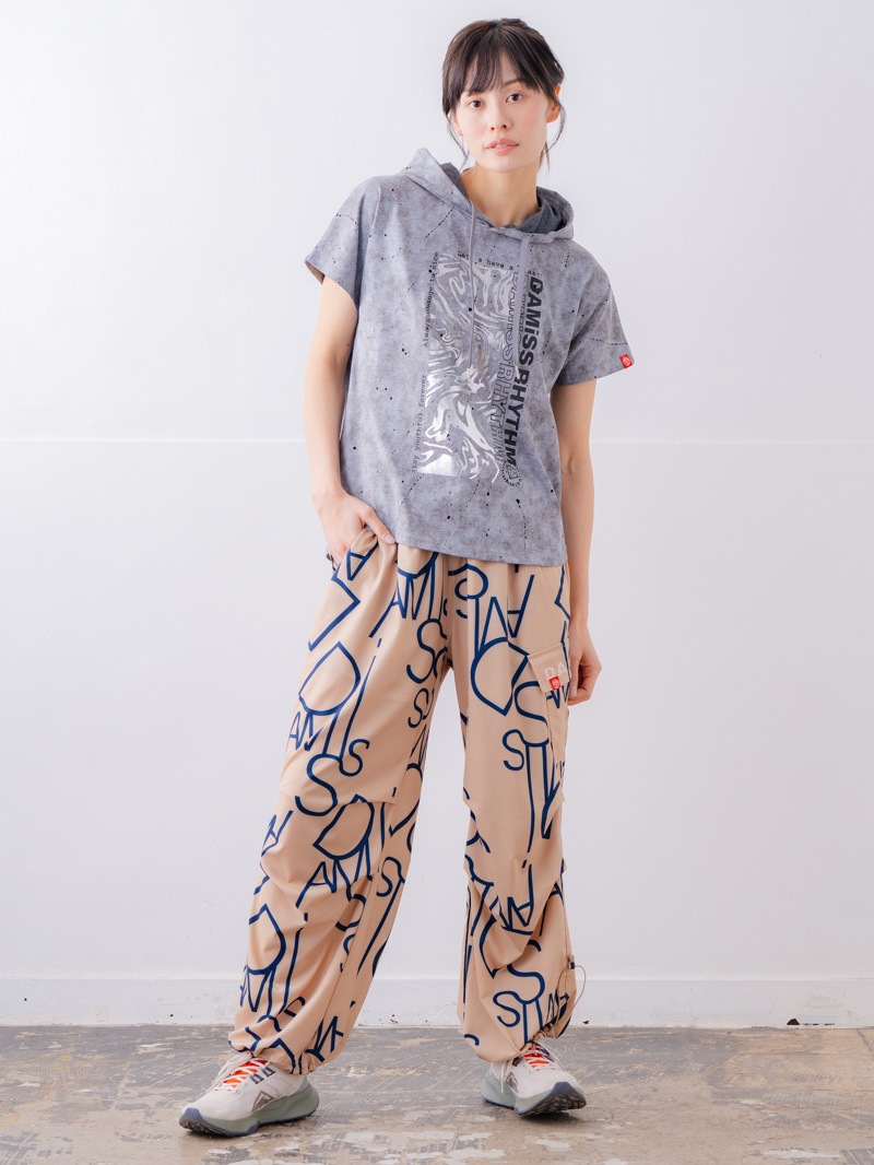 ダメージフード Tシャツ グレー 1534-1461