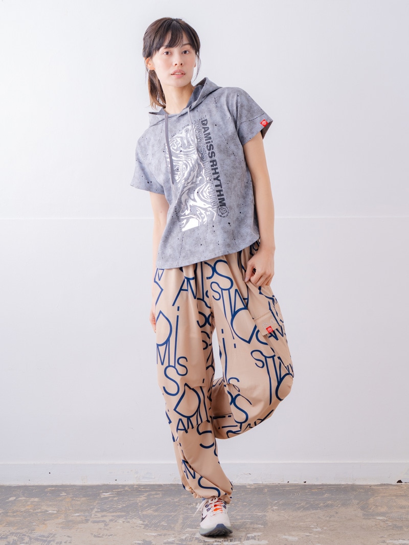 ダメージフード Tシャツ グレー 1534-1461