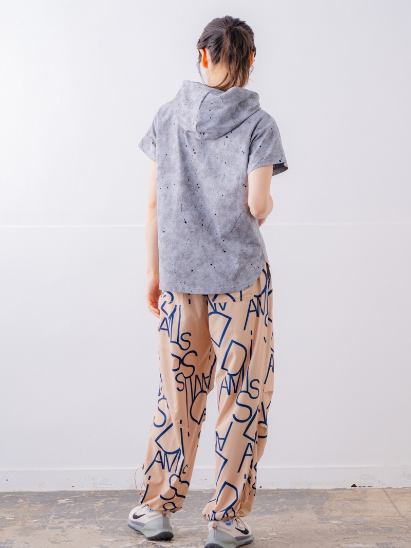 ダメージフード Tシャツ グレー 1534-1461