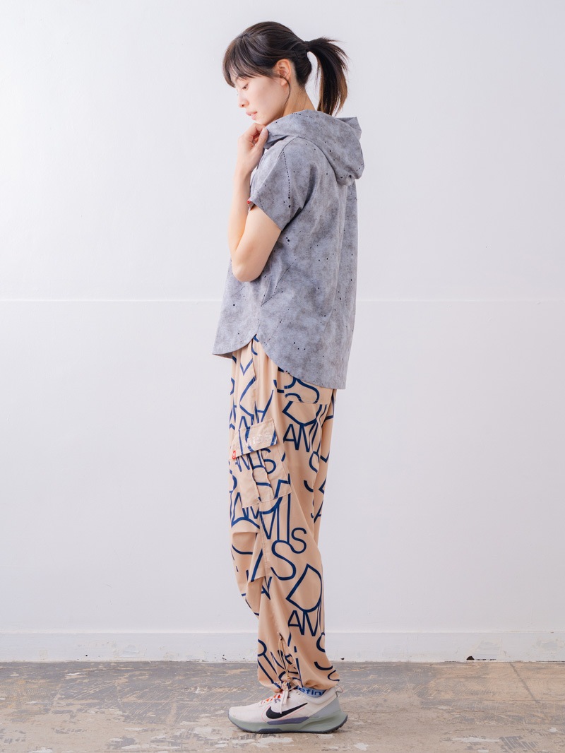 ダメージフード Tシャツ グレー 1534-1461