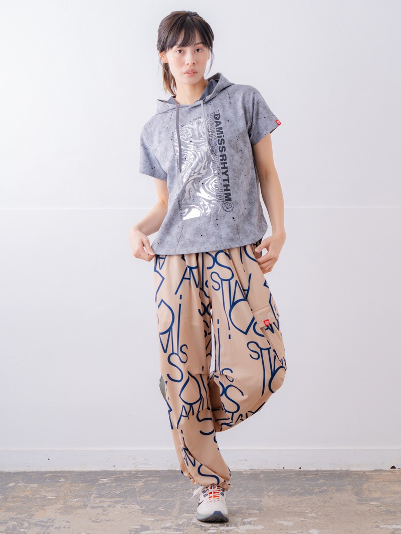 ダメージフード Tシャツ グレー 1534-1461