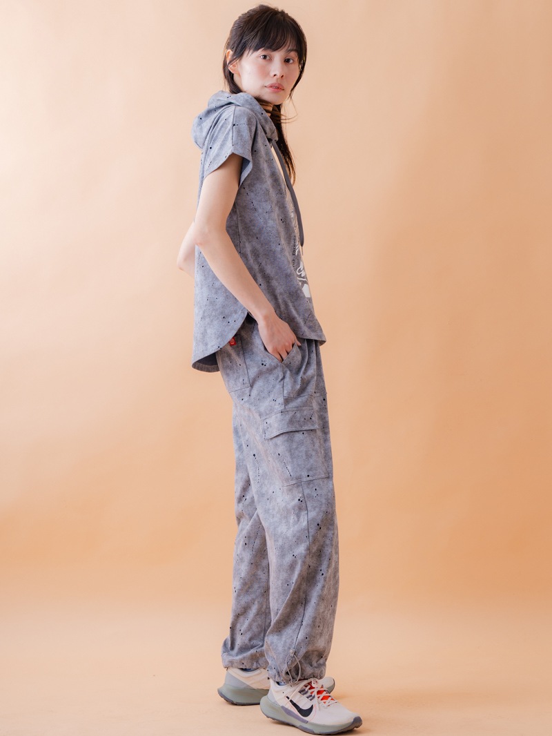 ダメージフード Tシャツ グレー 1534-1461