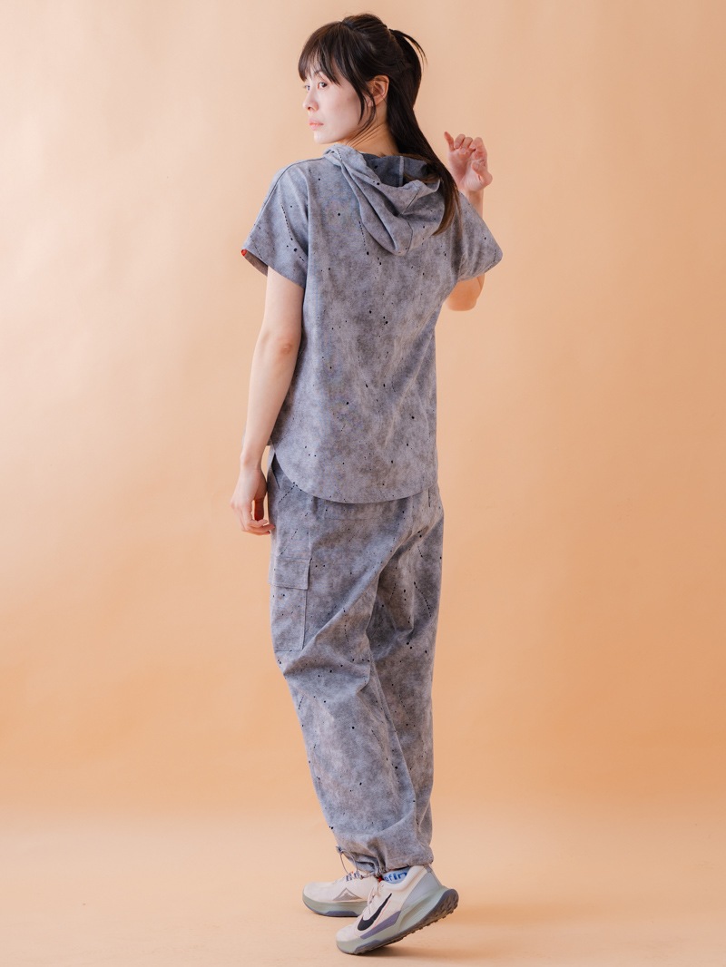 ダメージフード Tシャツ グレー 1534-1461