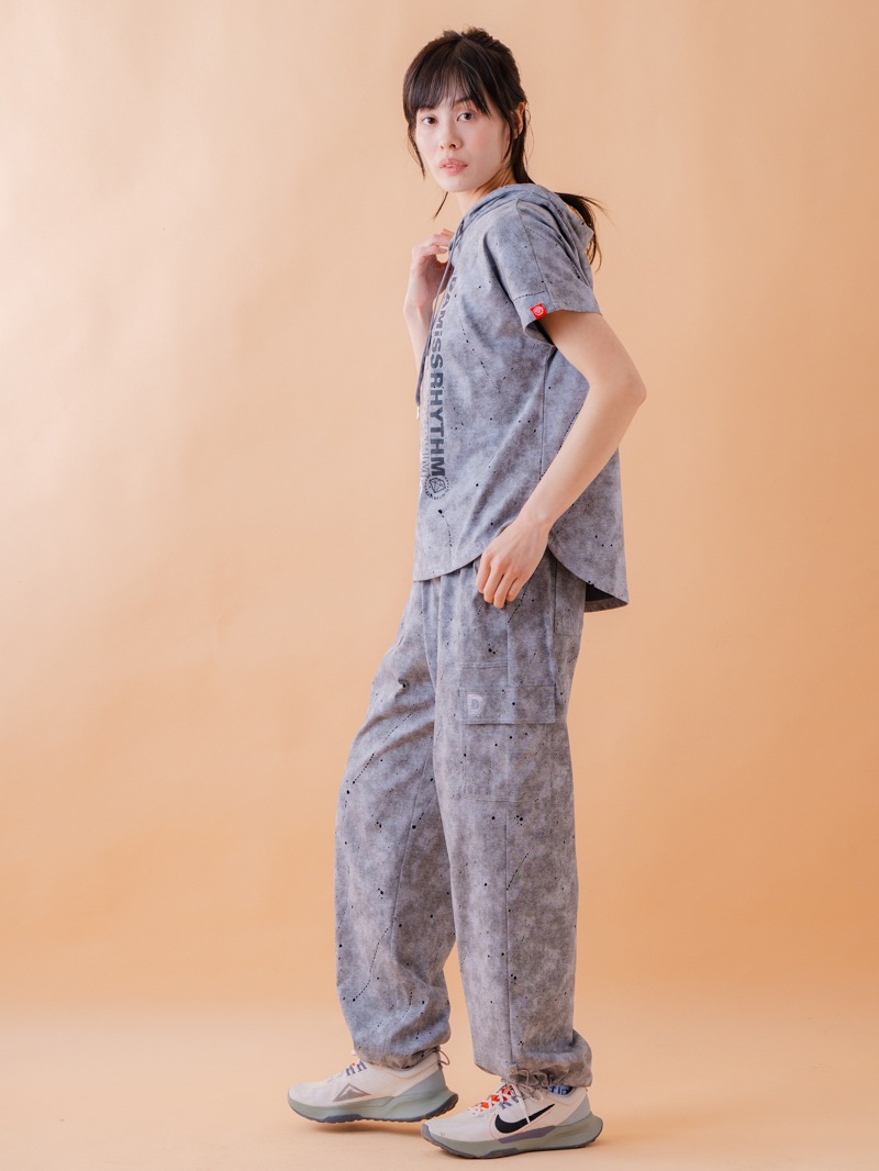 ダメージフード Tシャツ グレー 1534-1461