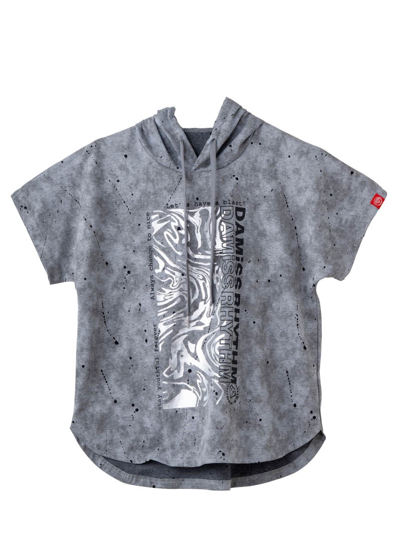 コメント必須　TグレーS ダメージフード Tシャツ グレー 1534-1461 | D SHOP 着心地のいい高