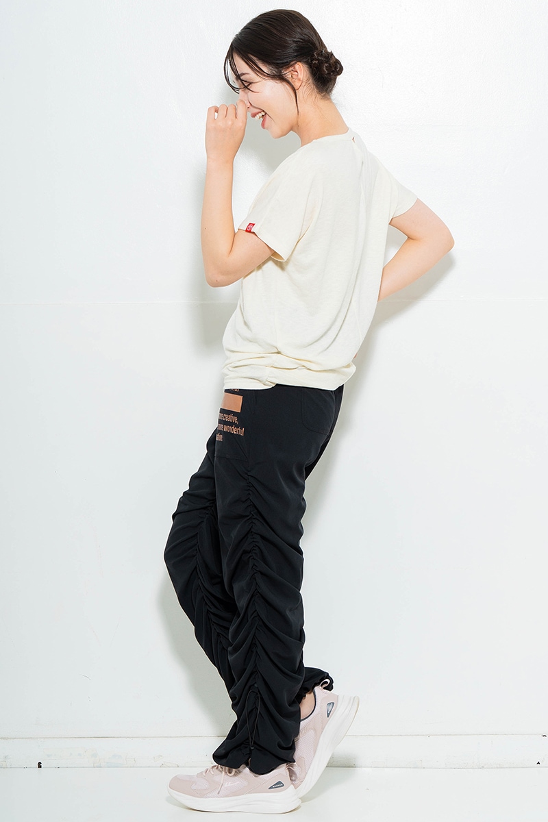 刺繍モチーフリヨセルTシャツ アイボリー　5634-1629