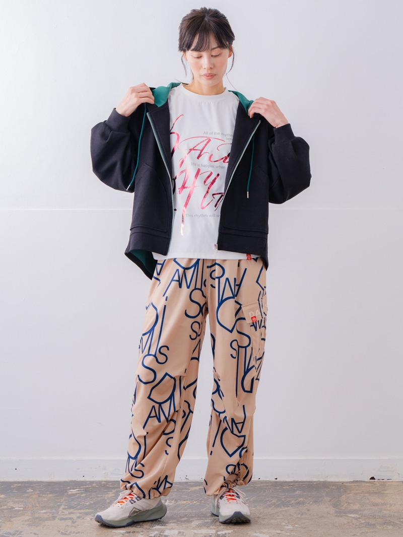 バイカラーラウンドバック パーカー ブラック 1556-1463