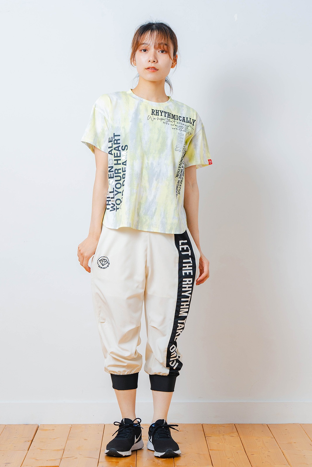 シャドープリント Tシャツ イエロー 1534-1447