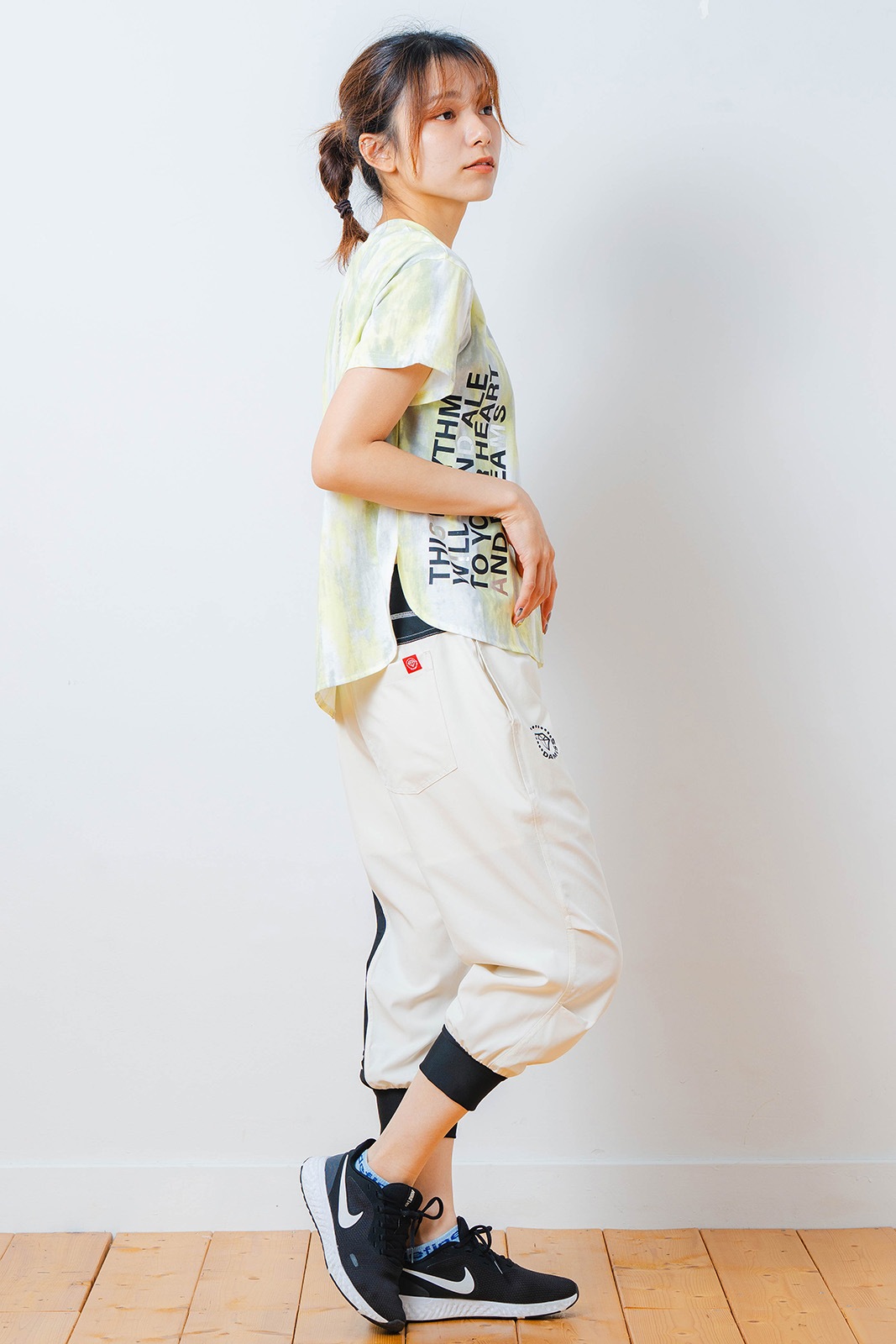 シャドープリント Tシャツ イエロー 1534-1447