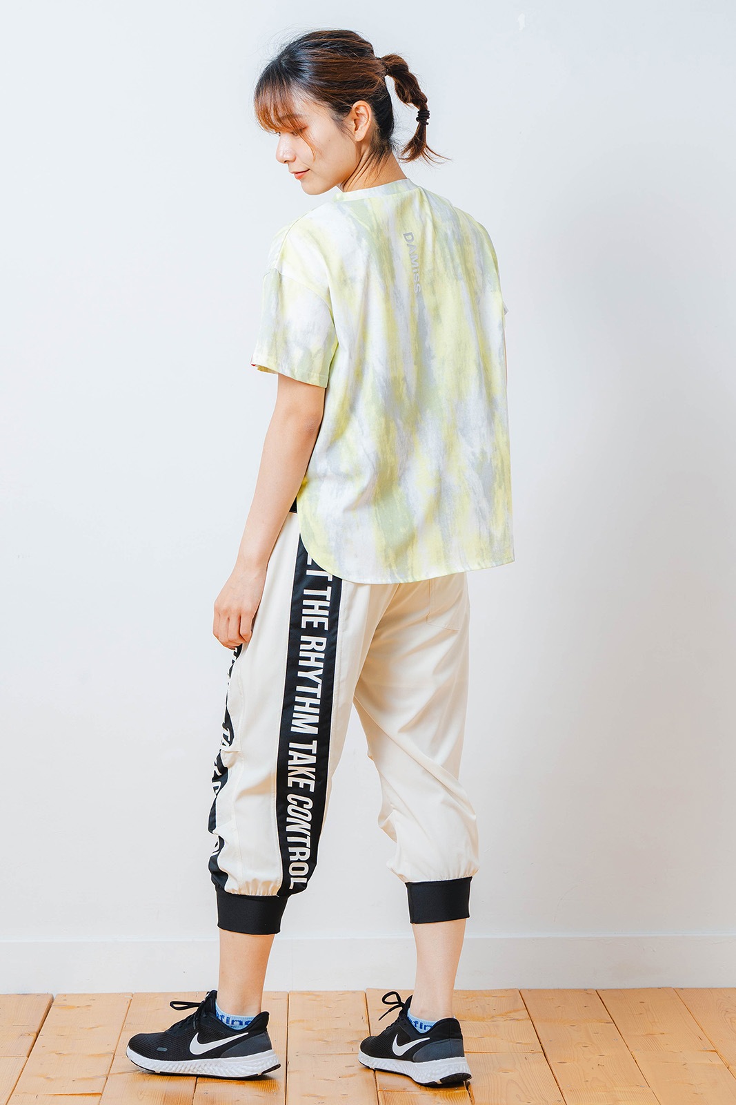 シャドープリント Tシャツ イエロー 1534-1447