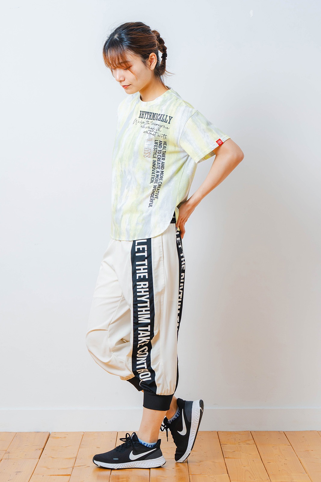 シャドープリント Tシャツ イエロー 1534-1447