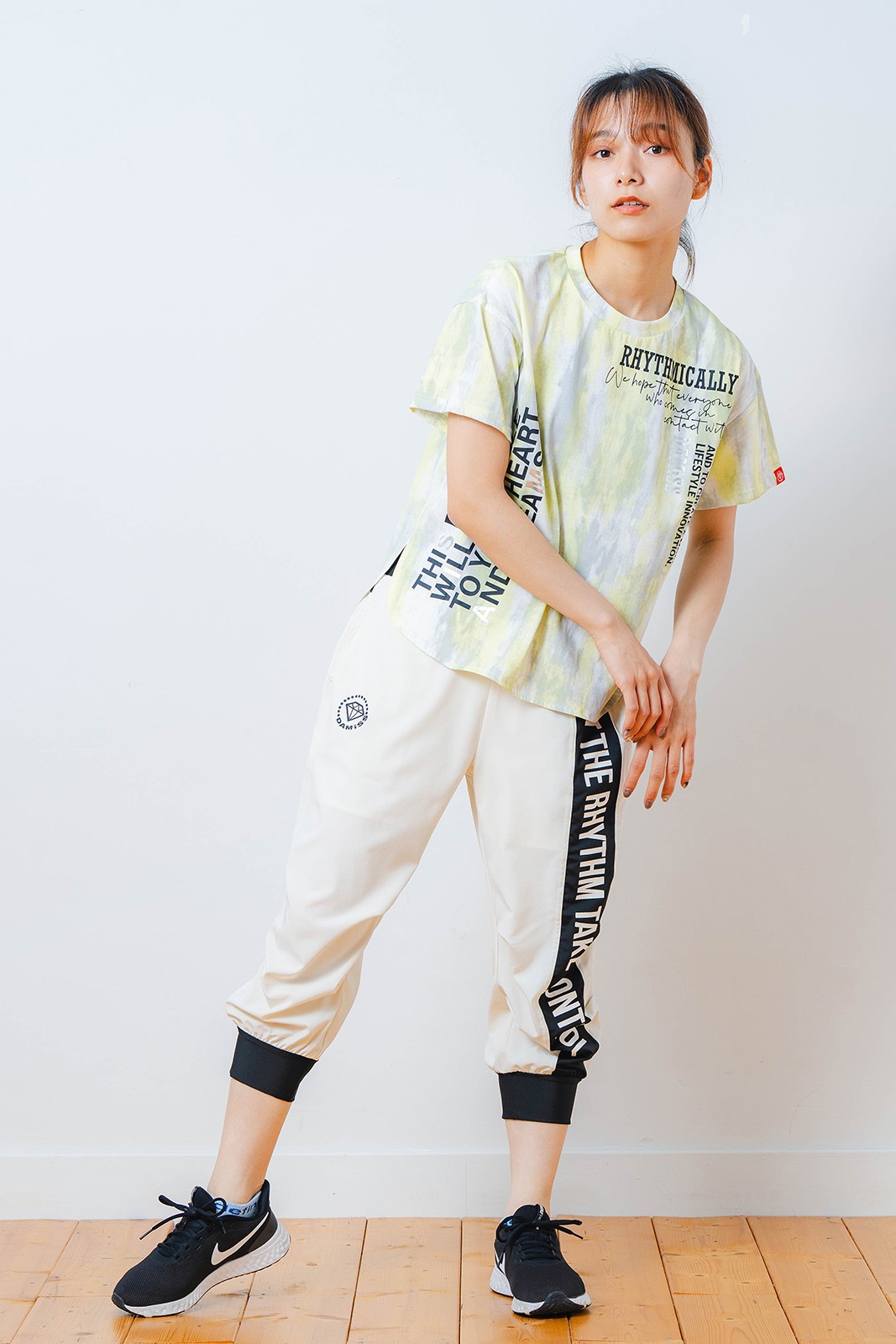 シャドープリント Tシャツ イエロー 1534-1447