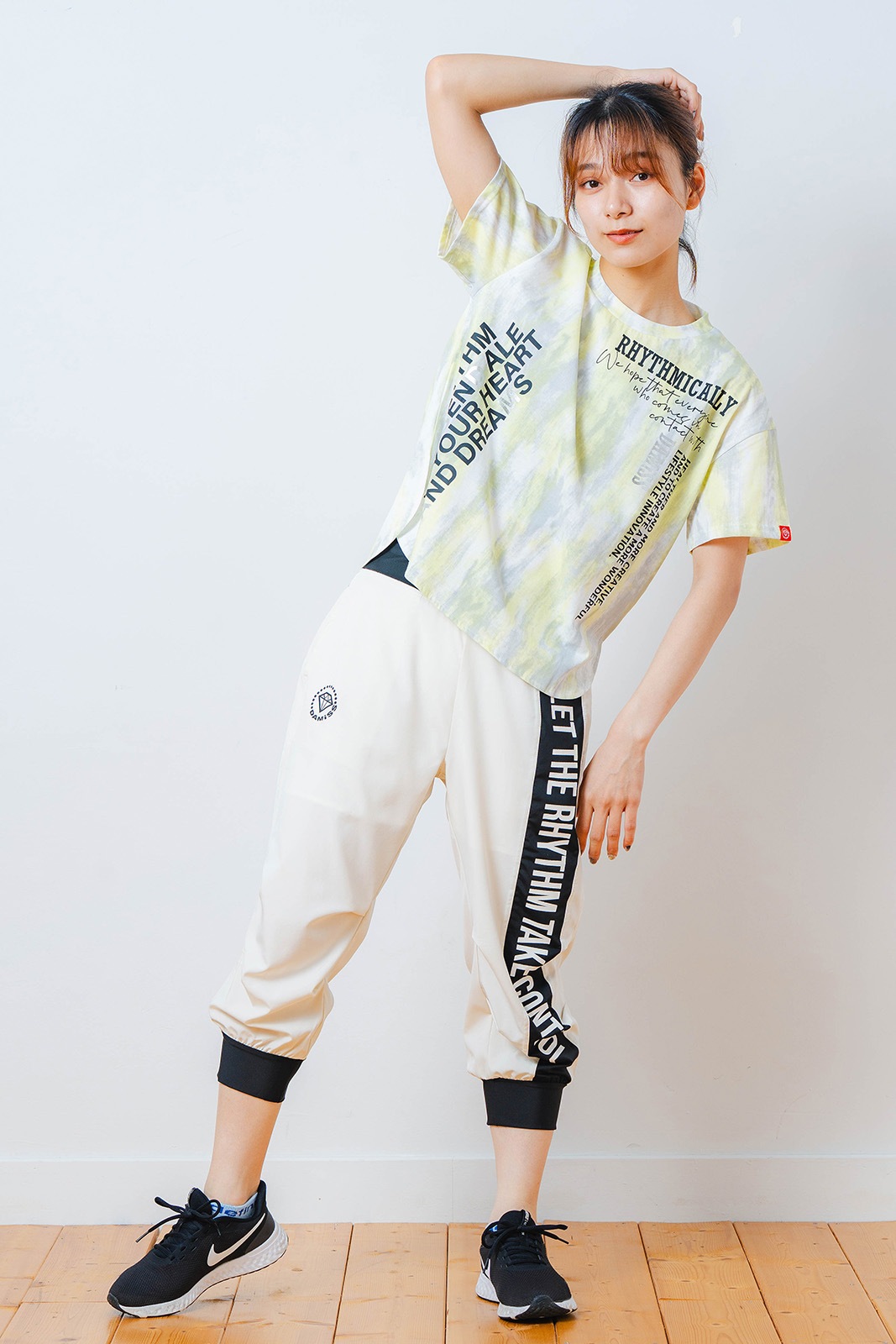 シャドープリント Tシャツ イエロー 1534-1447