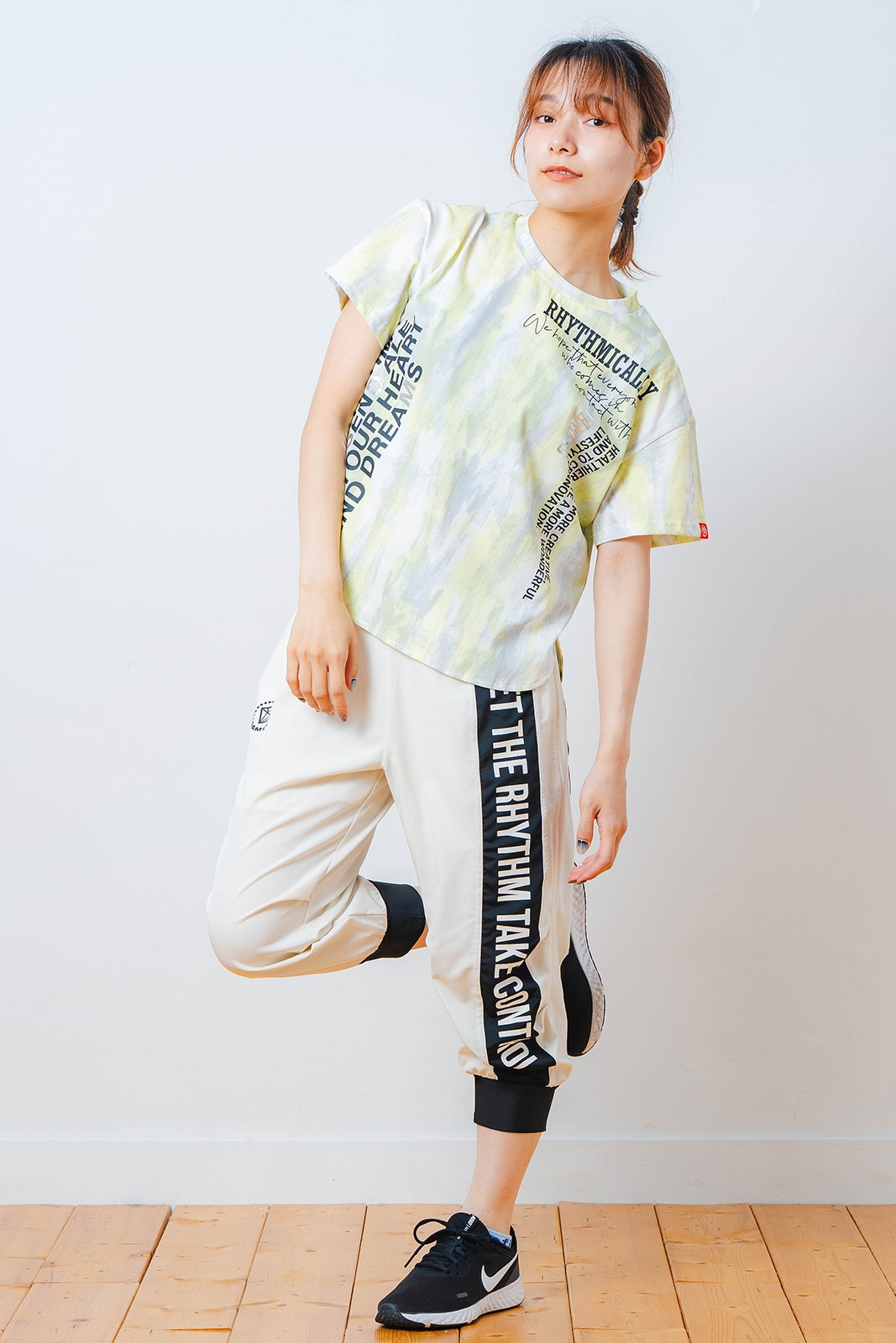 シャドープリント Tシャツ イエロー 1534-1447