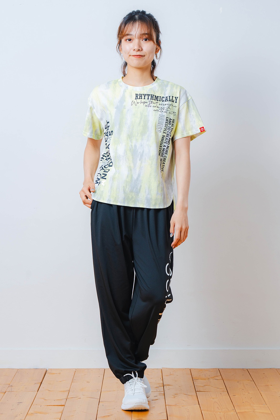 シャドープリント Tシャツ イエロー 1534-1447