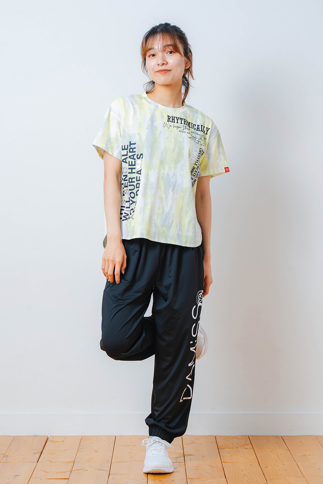 シャドープリント Tシャツ イエロー 1534-1447