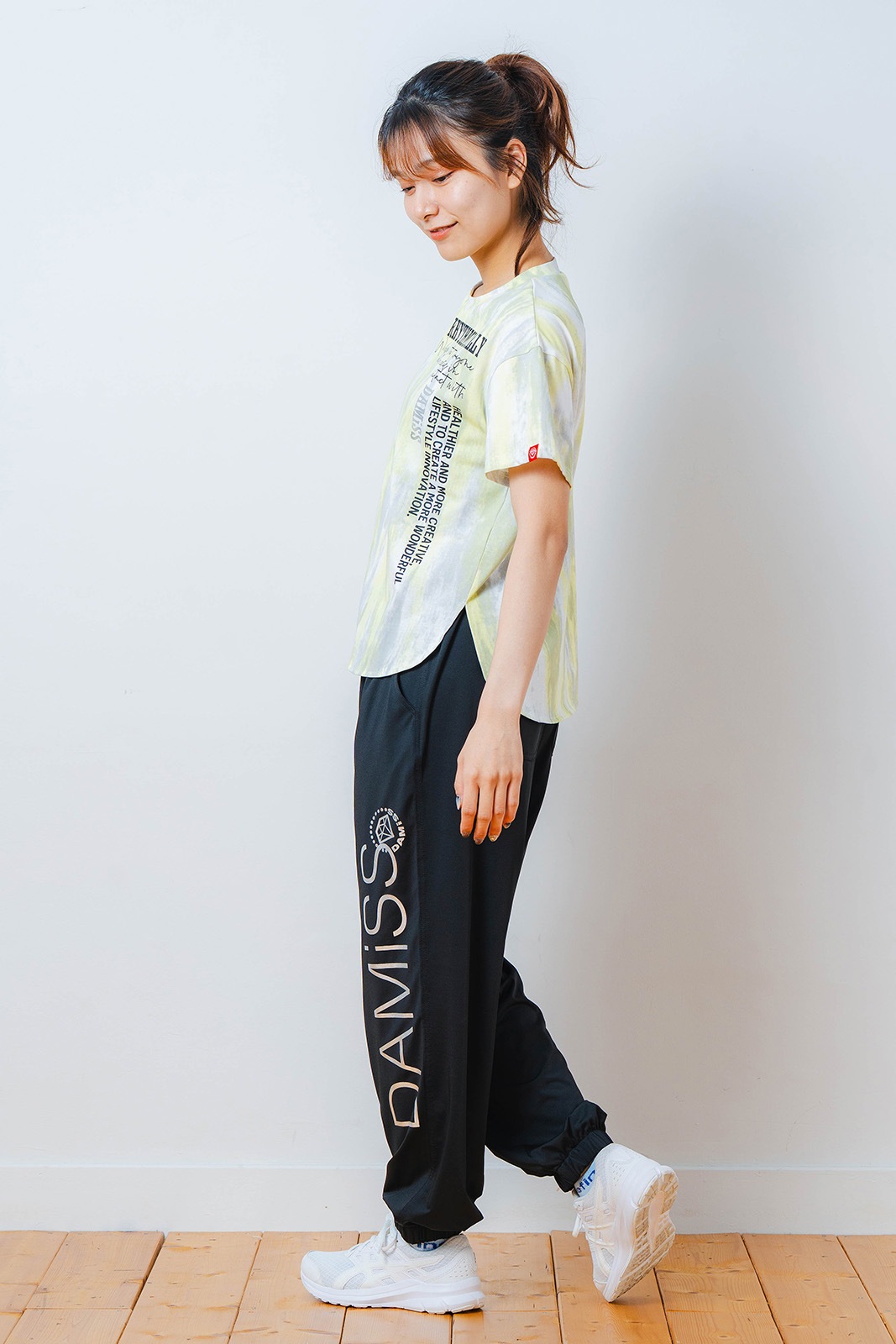 シャドープリント Tシャツ イエロー 1534-1447