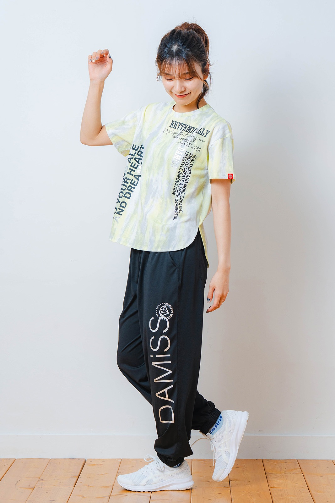 シャドープリント Tシャツ イエロー 1534-1447