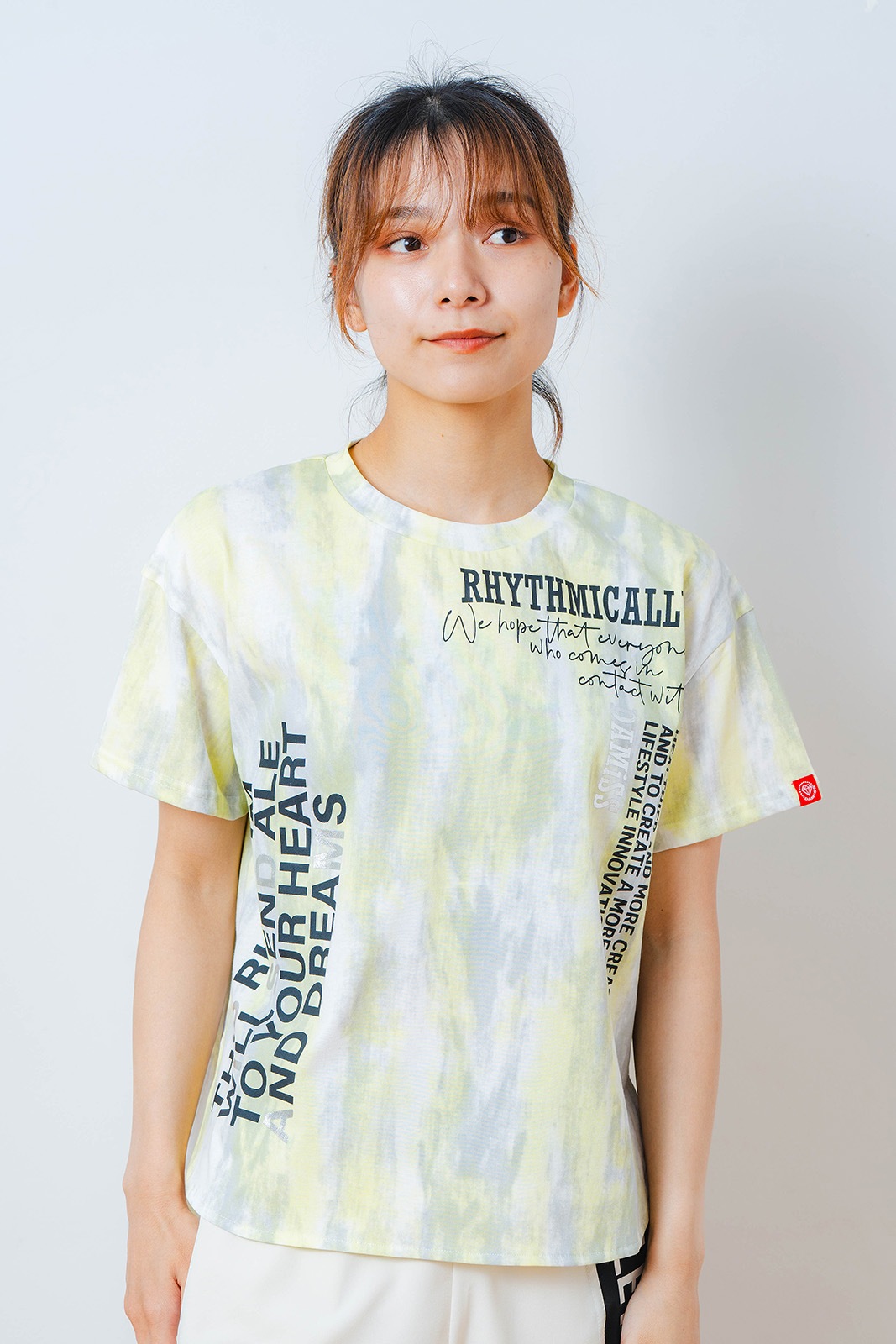 シャドープリント Tシャツ イエロー 1534-1447