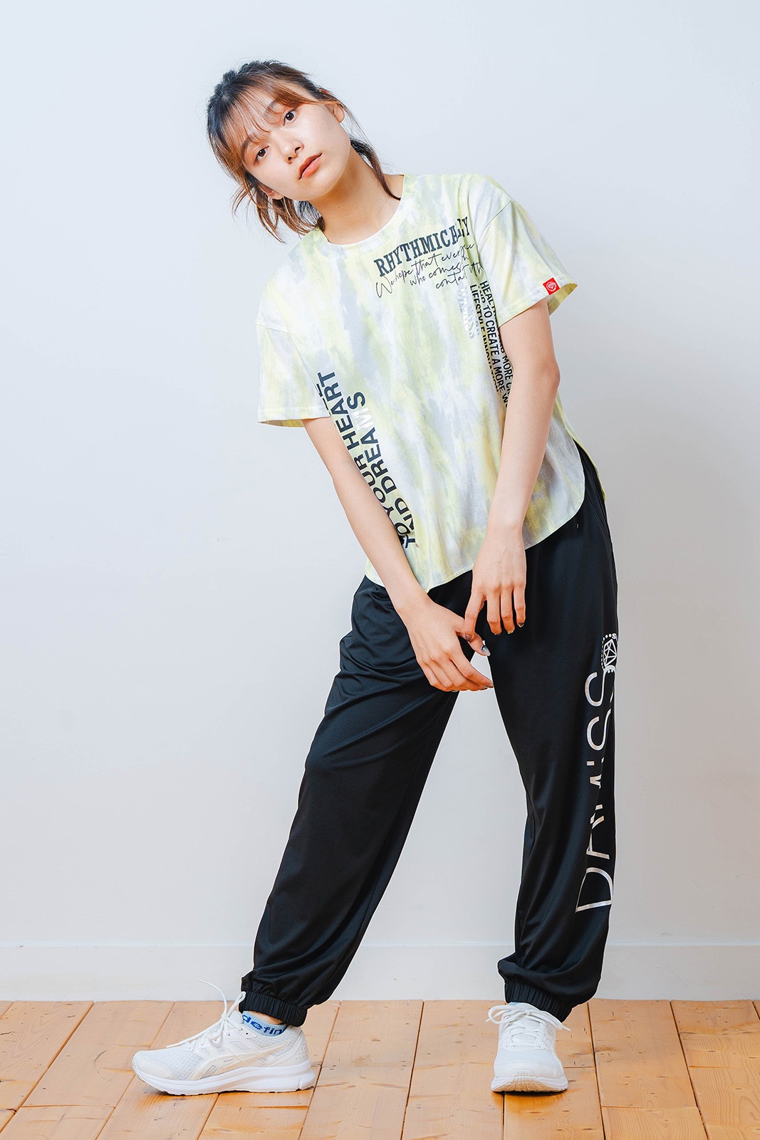 シャドープリント Tシャツ イエロー 1534-1447