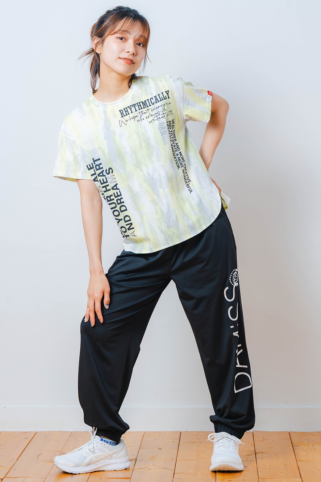 シャドープリント Tシャツ イエロー 1534-1447