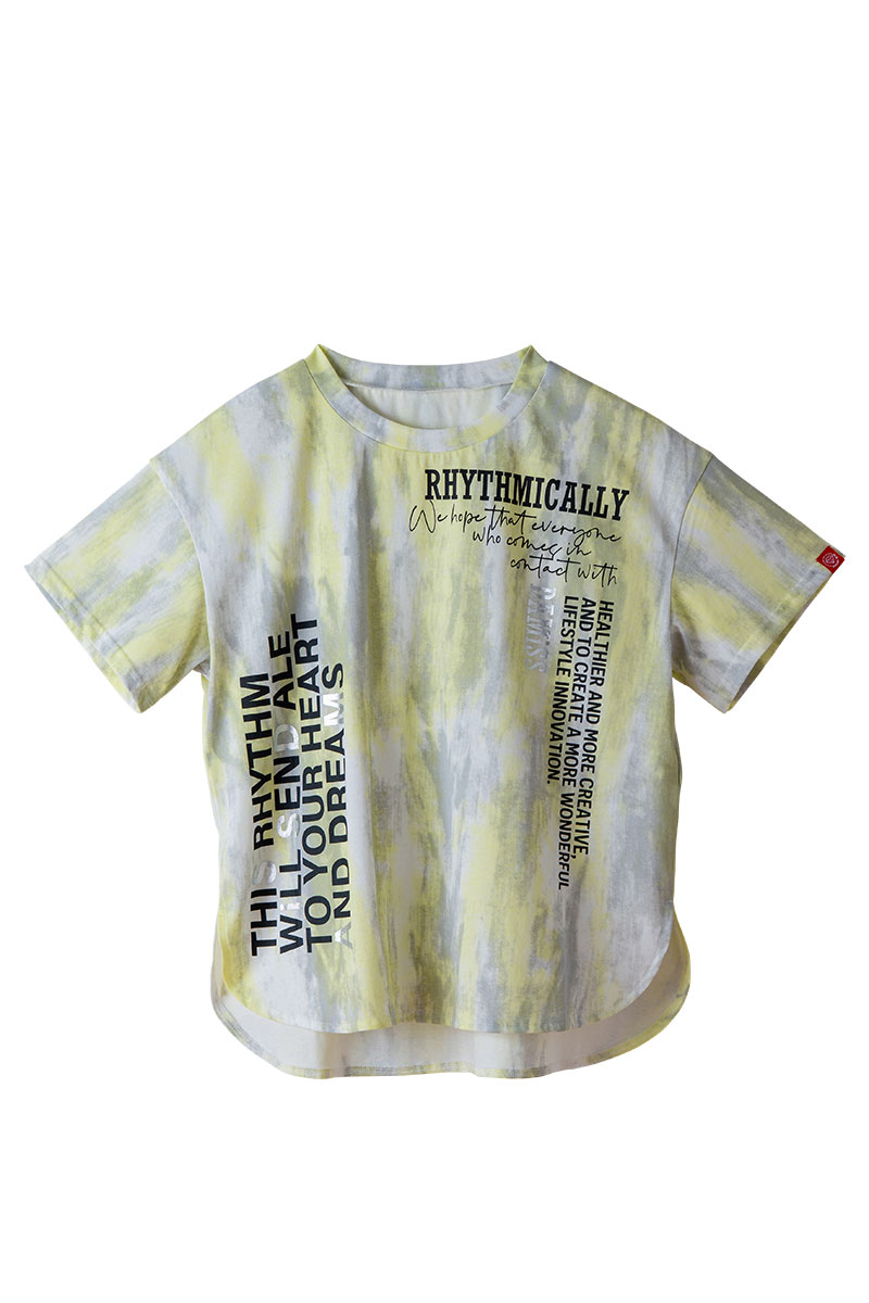 シャドープリント Tシャツ イエロー 1534-1447
