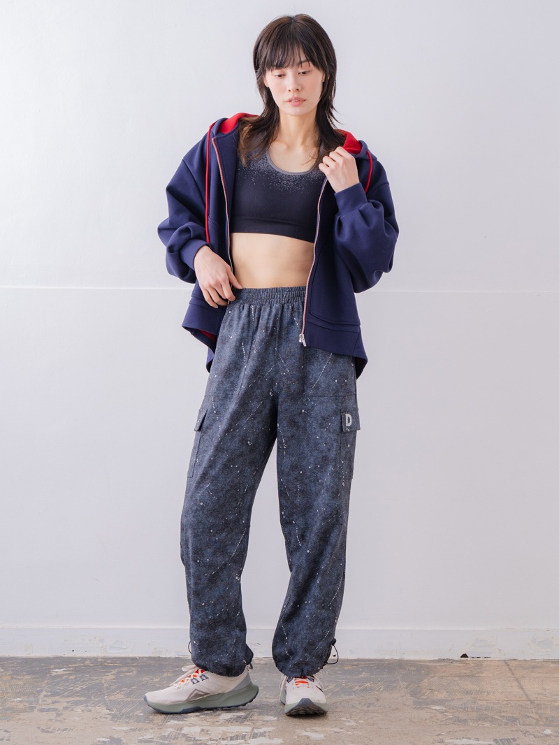 バイカラーラウンドバック パーカー ネイビー 1556-1463