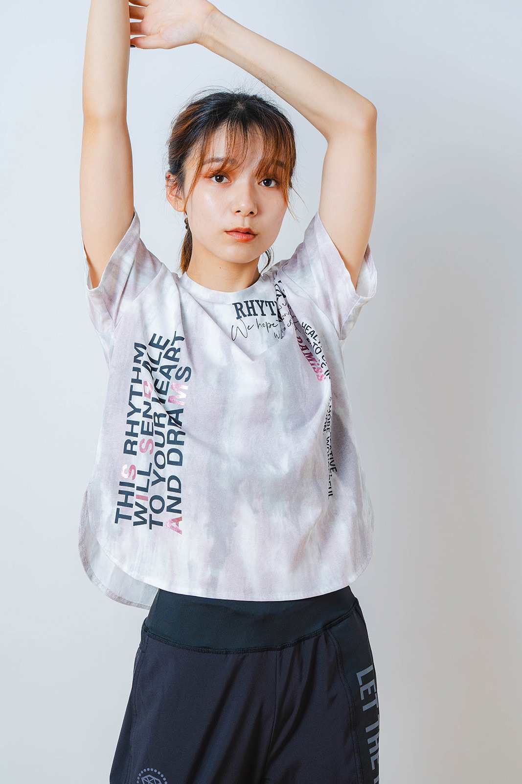 シャドープリント Tシャツ ピンク 1534-1447