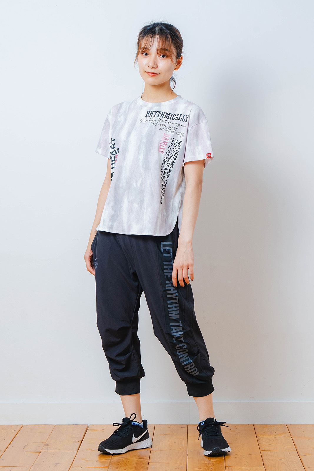 シャドープリント Tシャツ ピンク 1534-1447