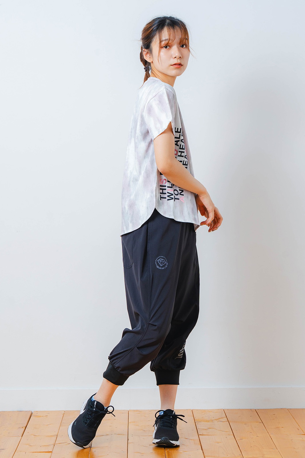 シャドープリント Tシャツ ピンク 1534-1447