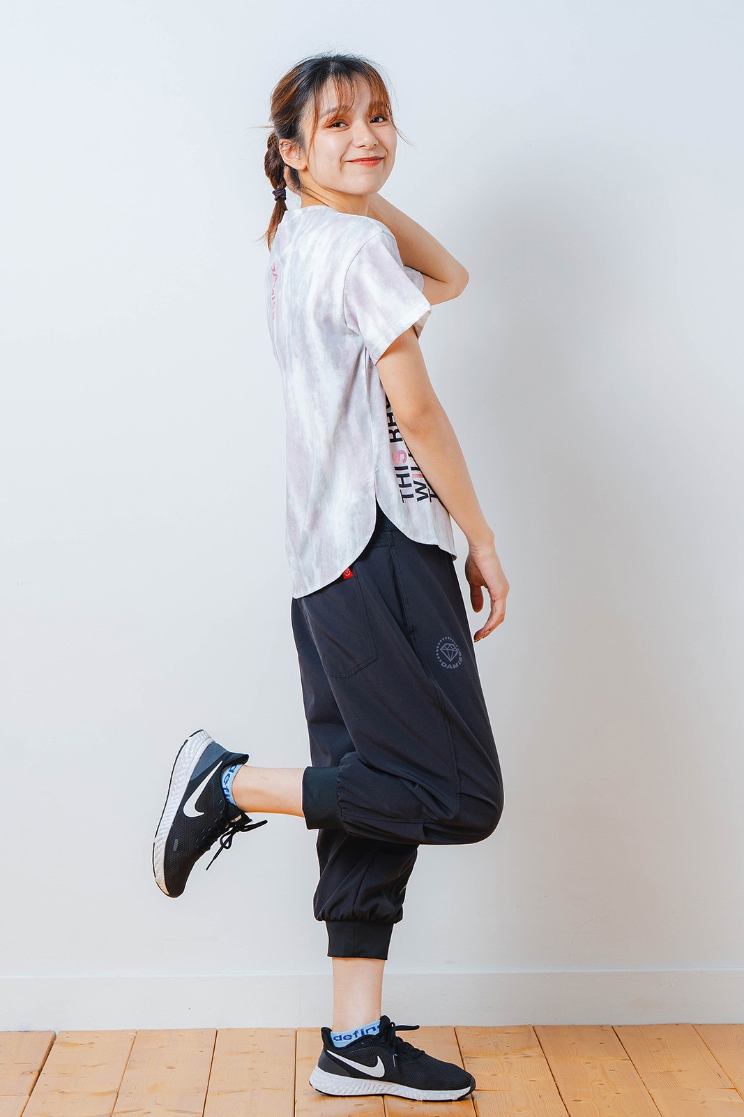 シャドープリント Tシャツ ピンク 1534-1447