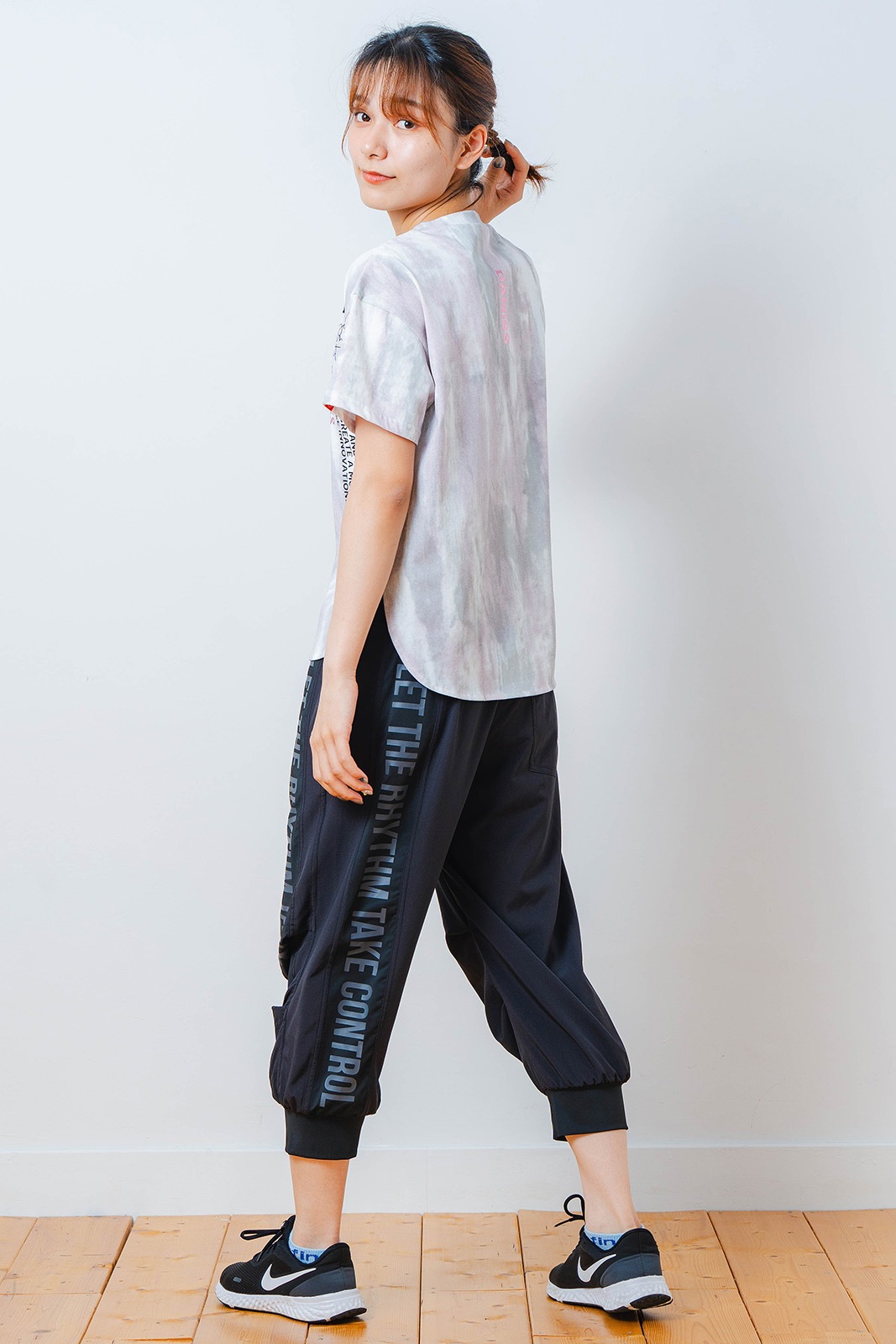 シャドープリント Tシャツ ピンク 1534-1447