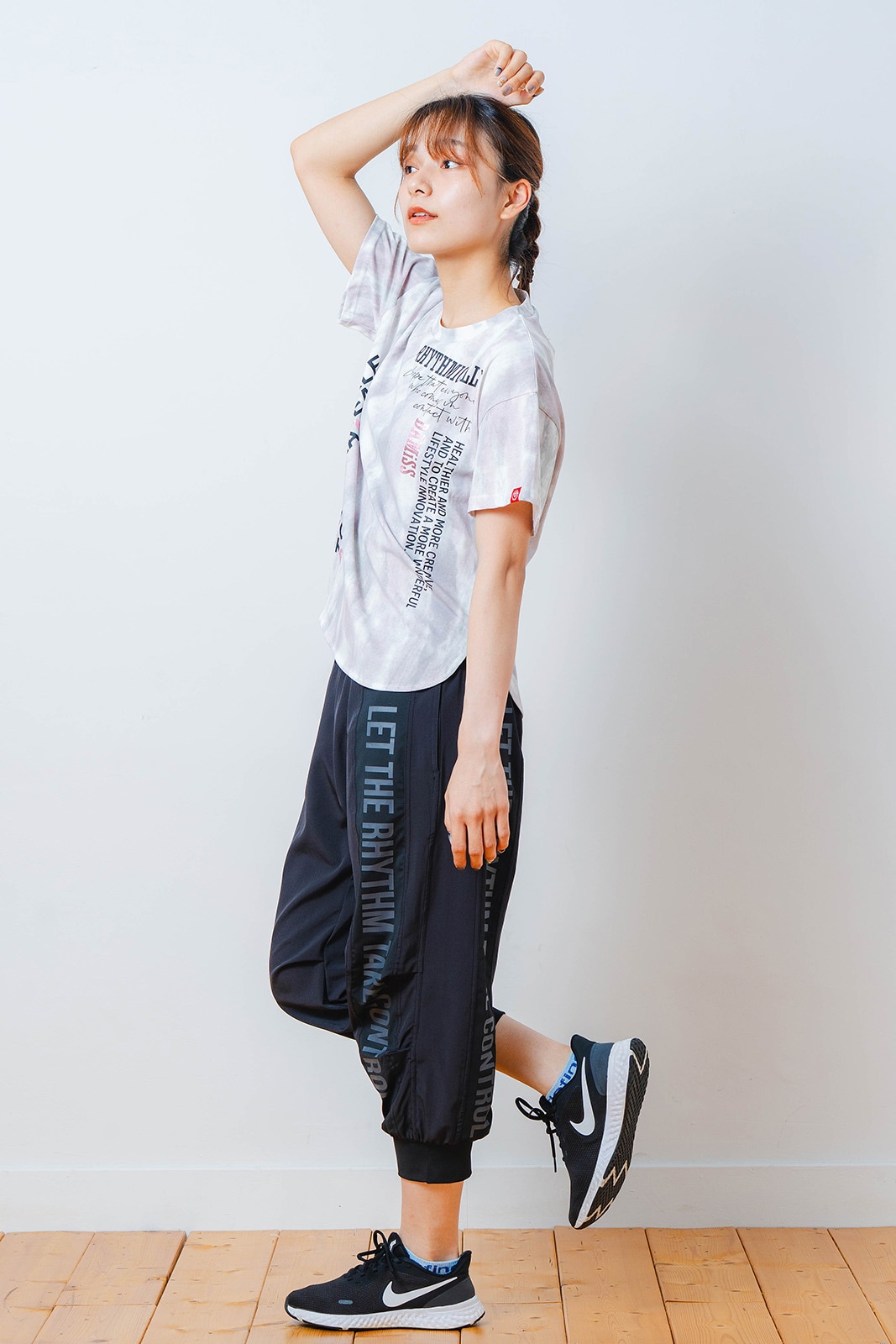 シャドープリント Tシャツ ピンク 1534-1447