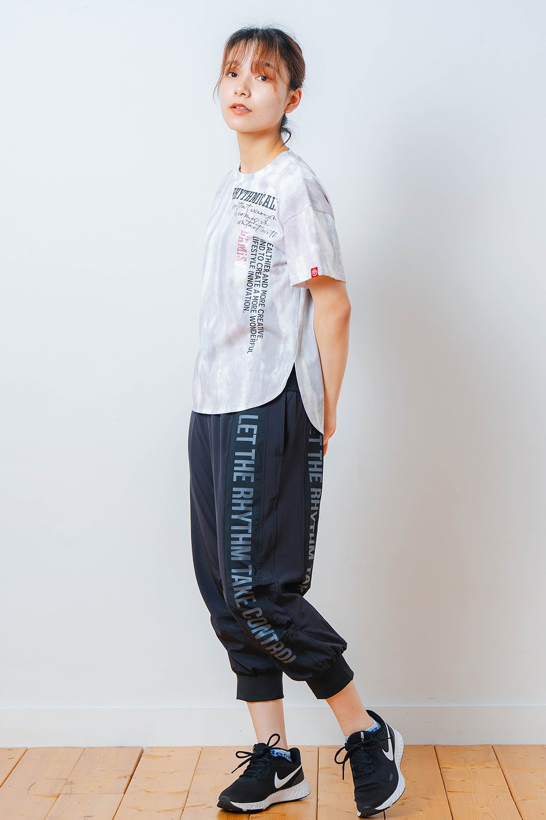 シャドープリント Tシャツ ピンク 1534-1447