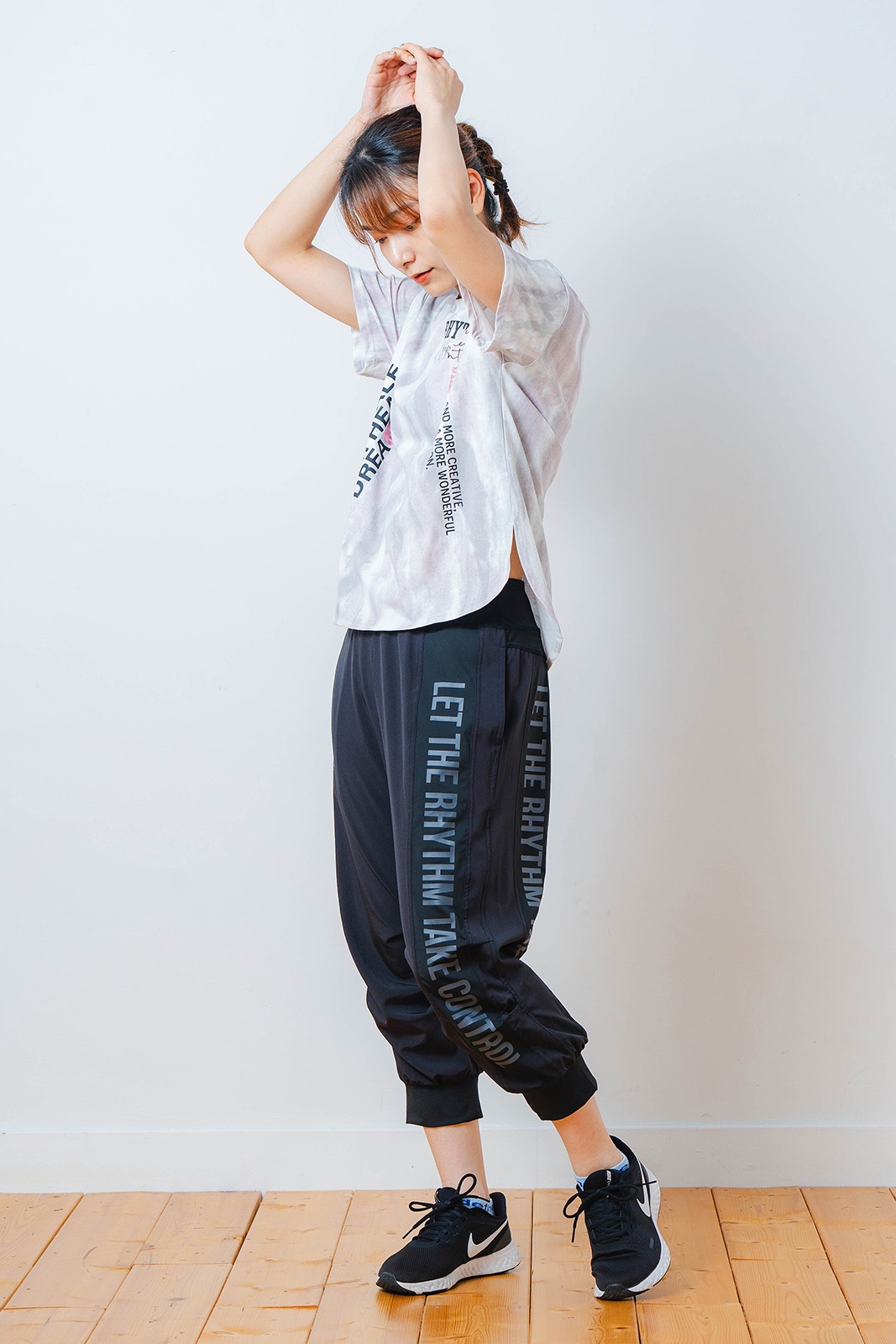 シャドープリント Tシャツ ピンク 1534-1447