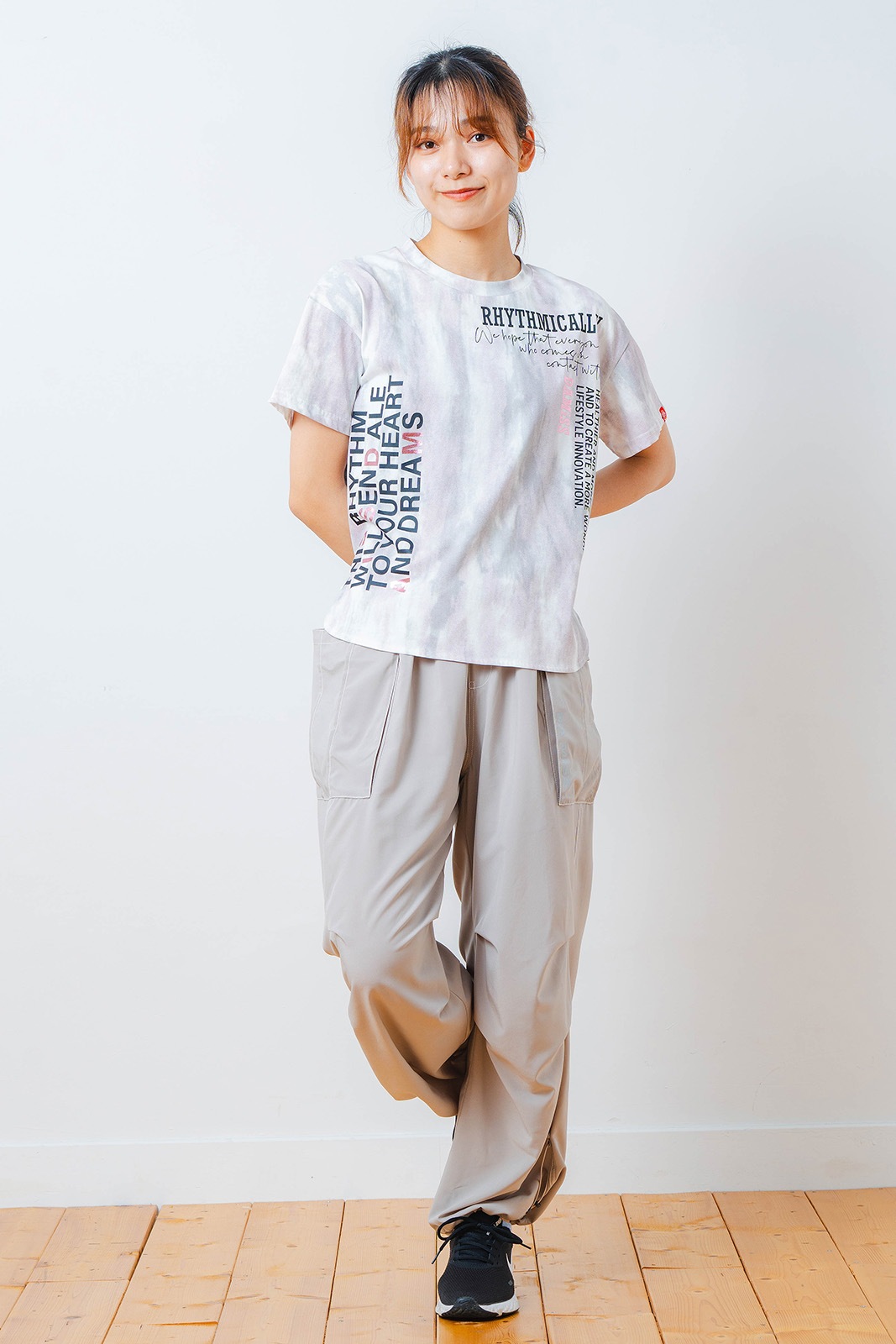 シャドープリント Tシャツ ピンク 1534-1447