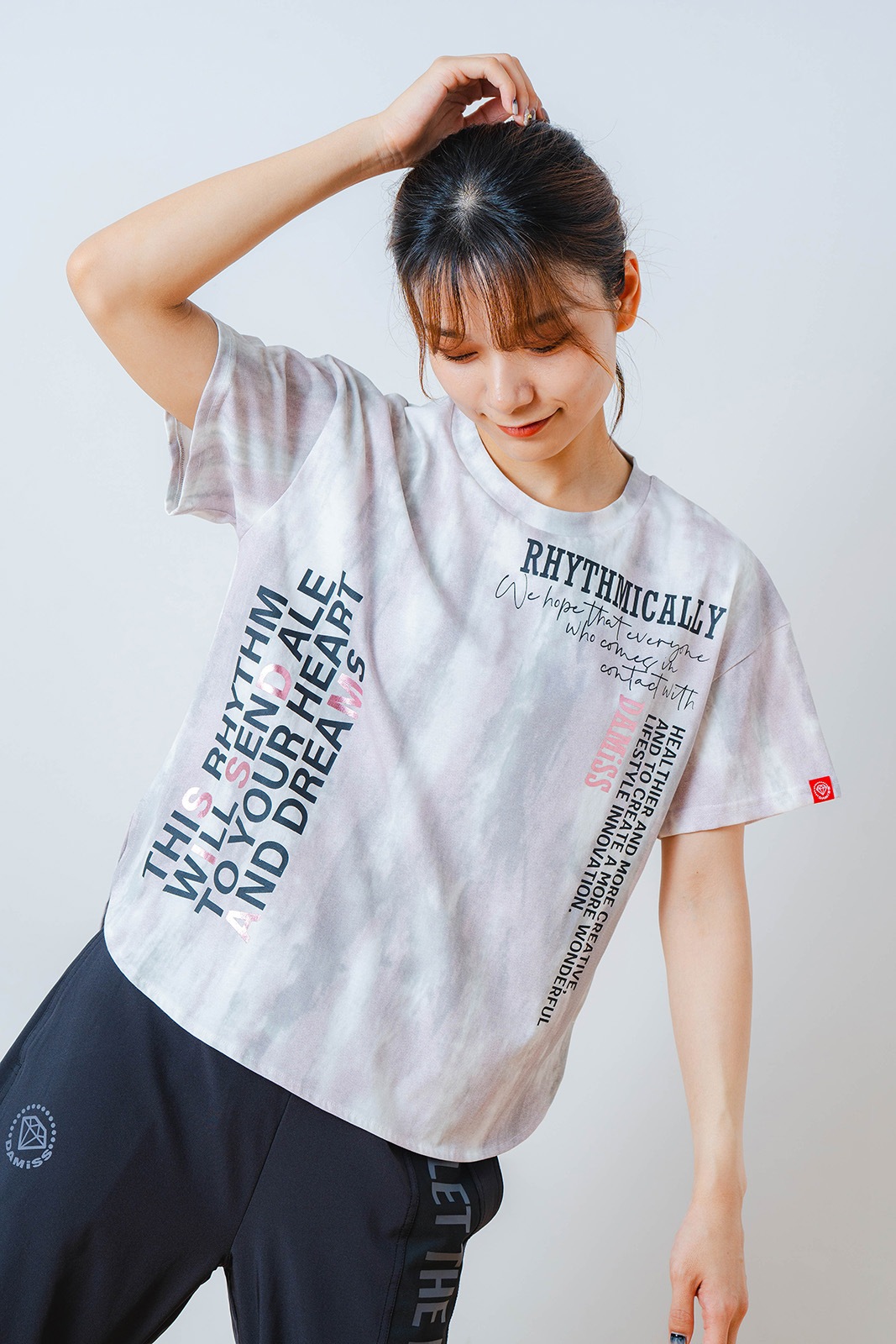 シャドープリント Tシャツ ピンク 1534-1447