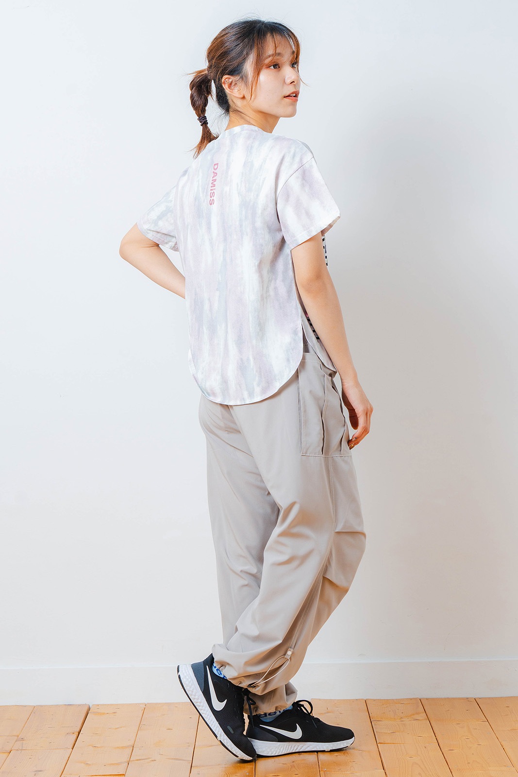 シャドープリント Tシャツ ピンク 1534-1447