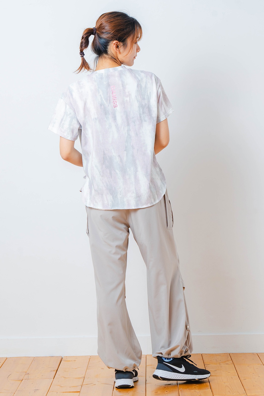 シャドープリント Tシャツ ピンク 1534-1447