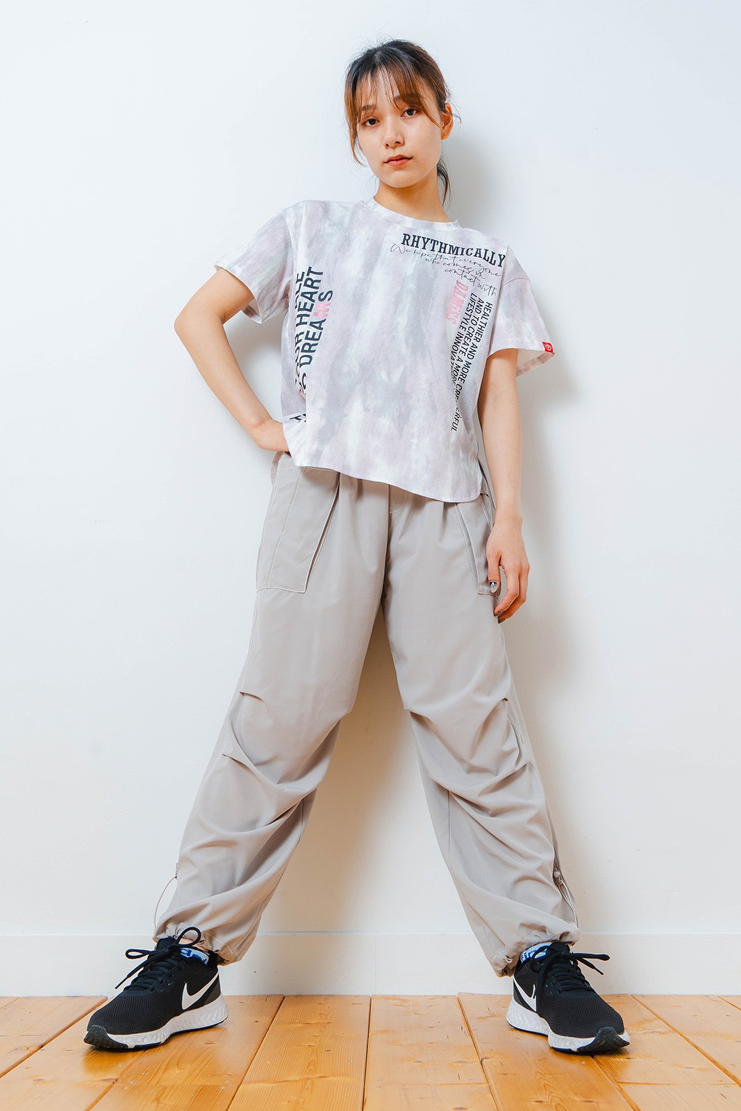 シャドープリント Tシャツ ピンク 1534-1447