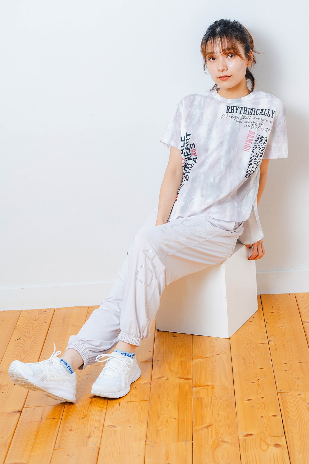 シャドープリント Tシャツ ピンク 1534-1447