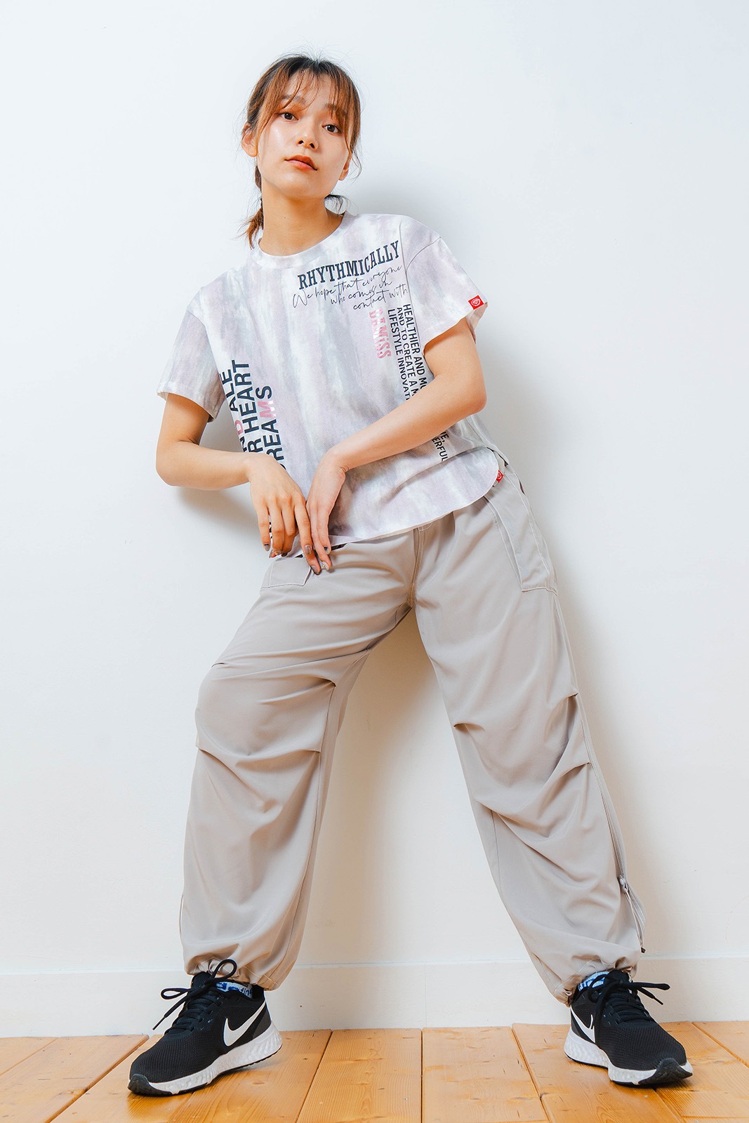 シャドープリント Tシャツ ピンク 1534-1447