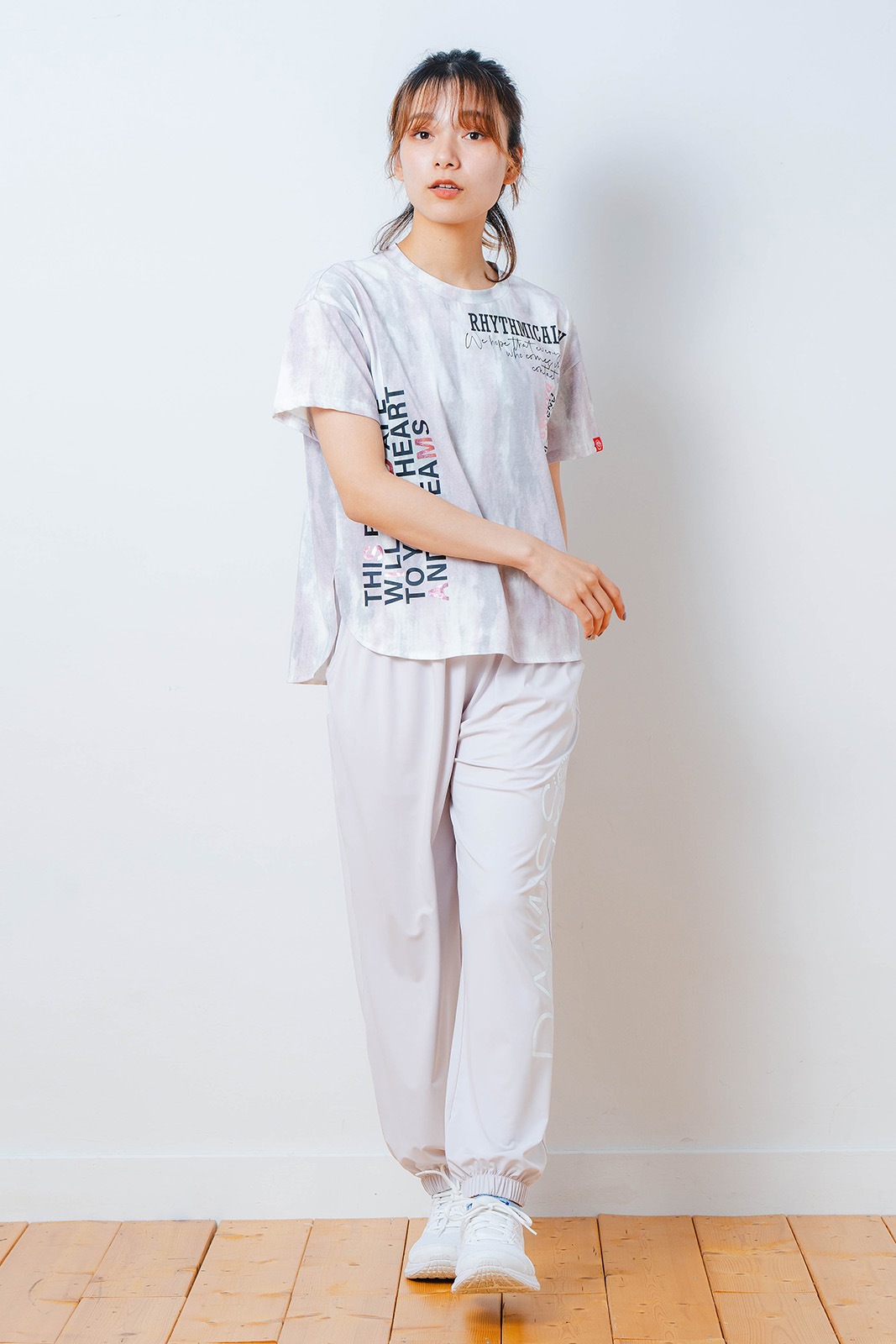 シャドープリント Tシャツ ピンク 1534-1447