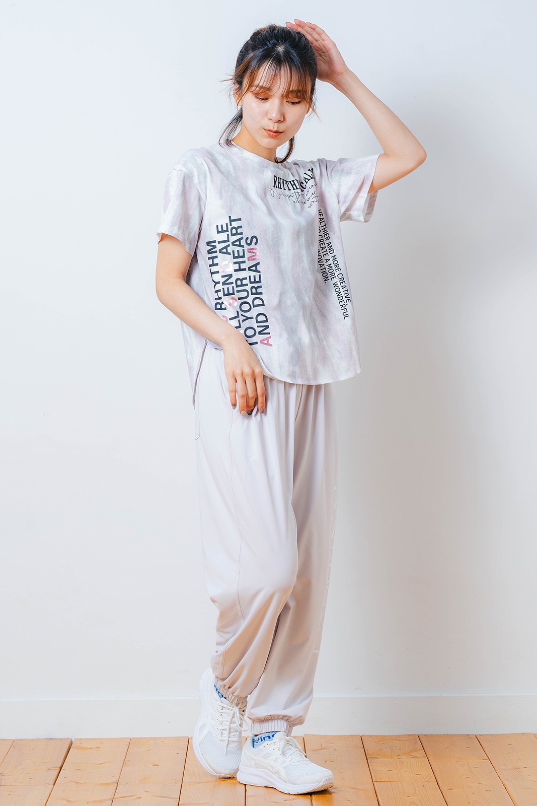 シャドープリント Tシャツ ピンク 1534-1447