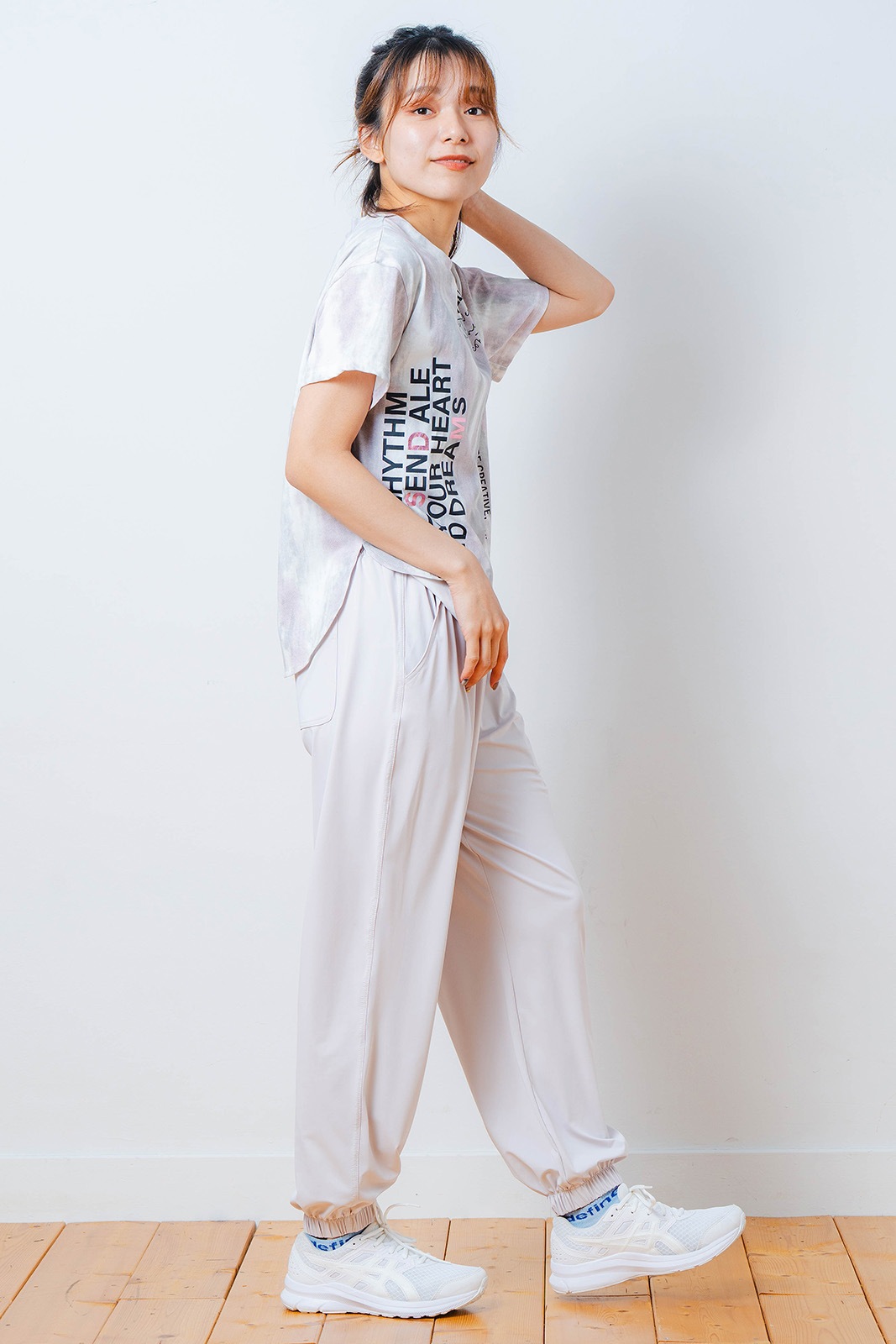 シャドープリント Tシャツ ピンク 1534-1447