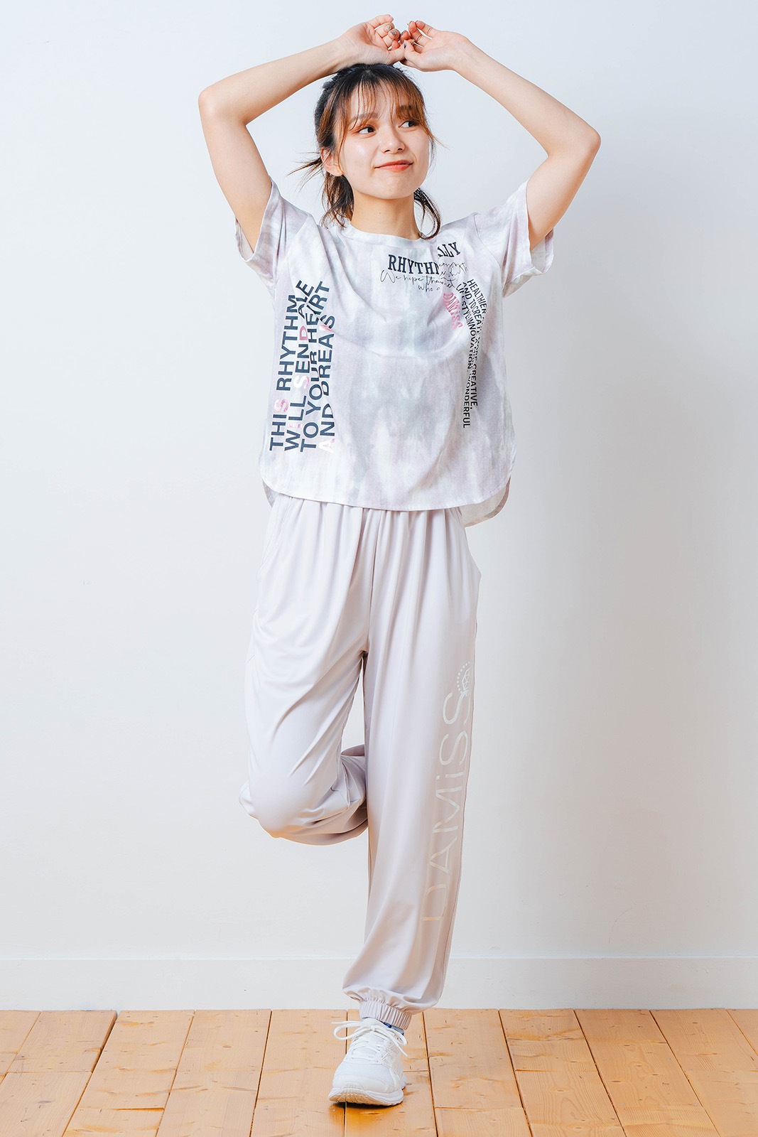 シャドープリント Tシャツ ピンク 1534-1447