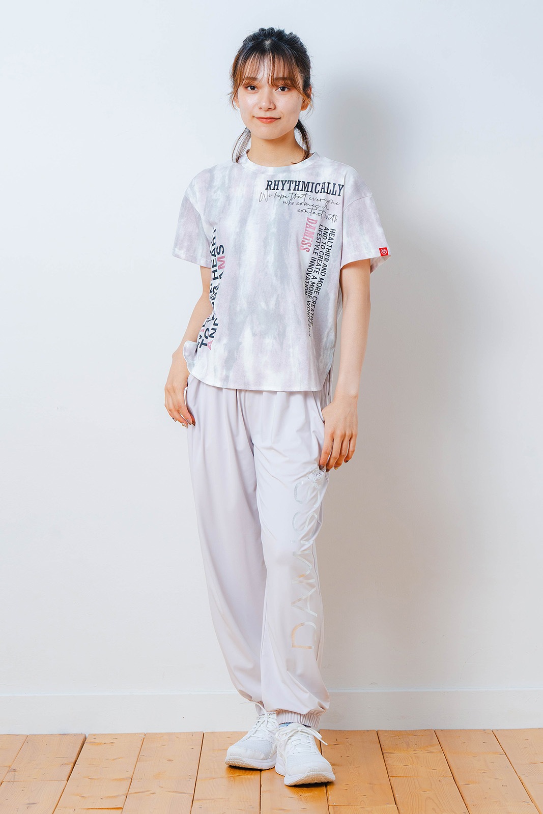 シャドープリント Tシャツ ピンク 1534-1447